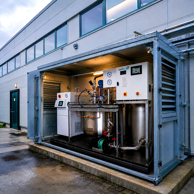 Sterilising the waste before it leaves the building
